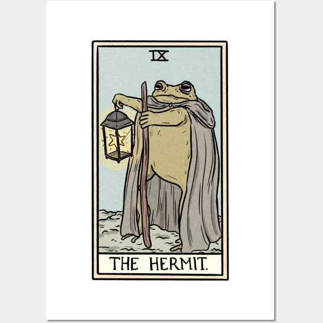 The Hermit Toad Tarot Wall Art by Jewelia